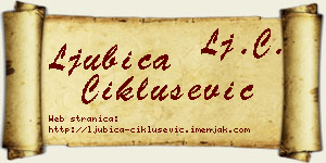 Ljubica Ciklušević vizit kartica
